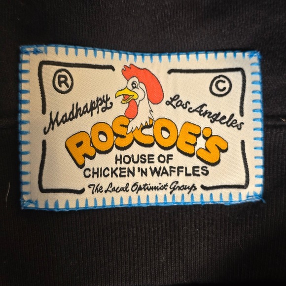 Madhappy Roscoes House of Chicken Waffles Black Sweatshirt Size S Made in USA - Picture 3 of 10